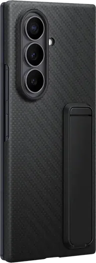 Origineel Samsung Galaxy Z Fold 8 Ultra Hoesje Carbon Standing Case Zwart afbeelding 3