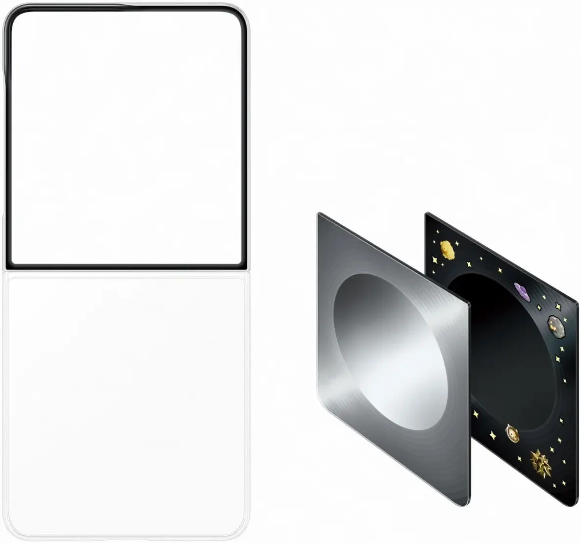 Origineel Samsung Galaxy Z Flip 8 Hoesje FlipSuit Case Print Zwart afbeelding 3