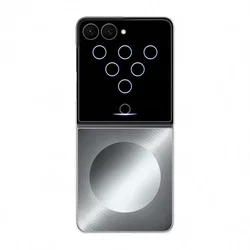 Origineel Samsung Galaxy Z Flip 8 Hoesje FlipSuit Case Print Grijs afbeelding