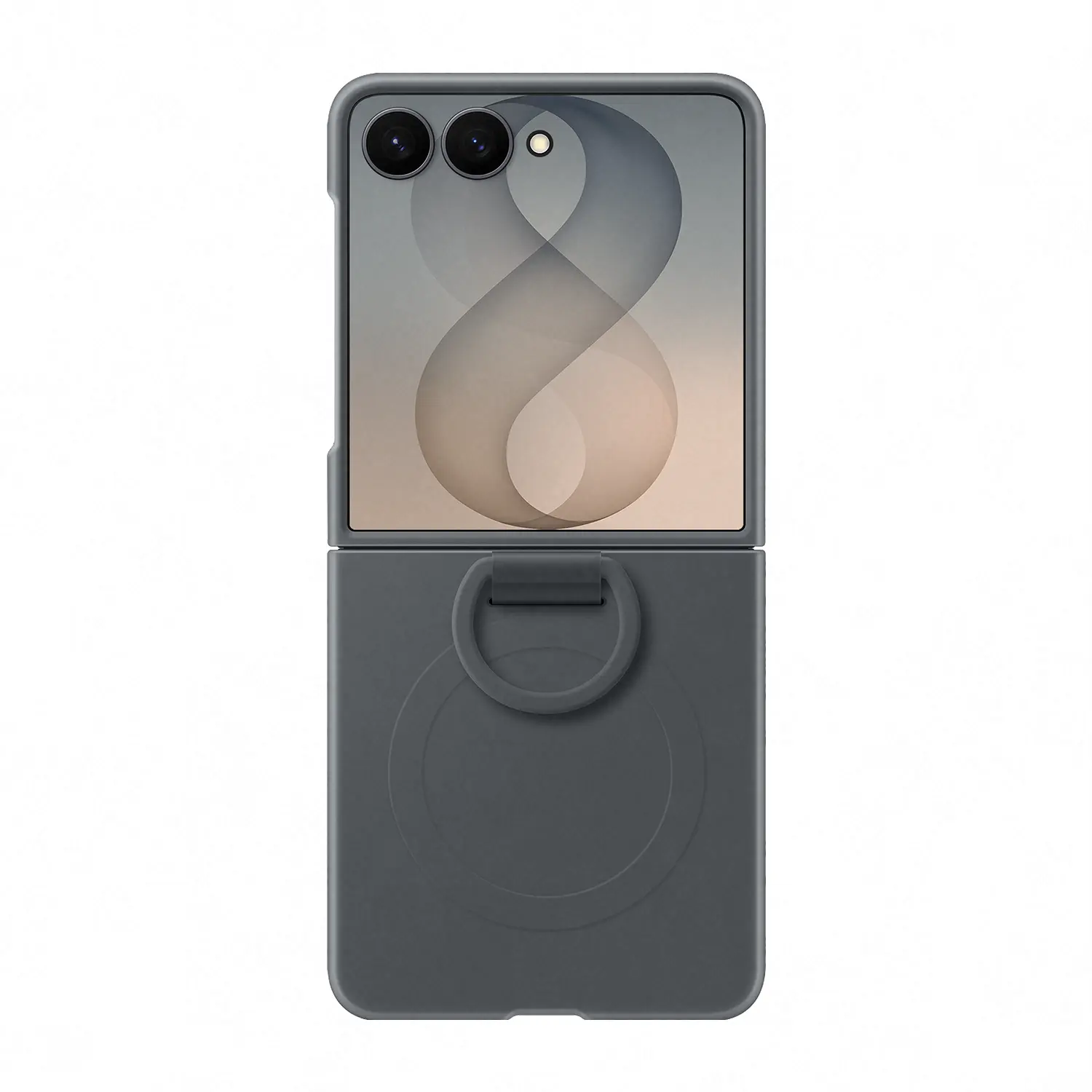Origineel Samsung Galaxy Z Flip 8 Hoesje Magnetic Ring Case Siliconen Zwart afbeelding 1