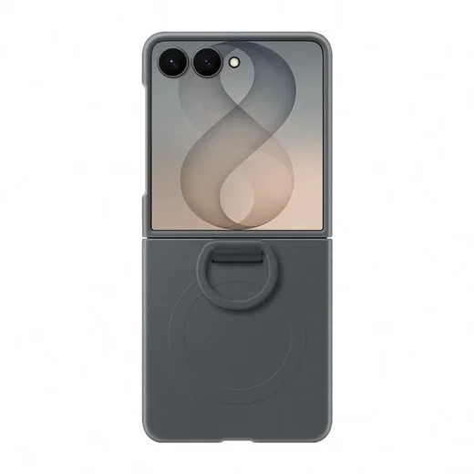 Origineel Samsung Galaxy Z Flip 8 Hoesje Magnetic Ring Case Siliconen Zwart afbeelding 1