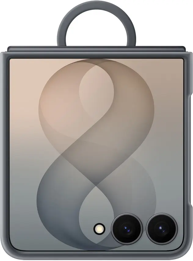 Origineel Samsung Galaxy Z Flip 8 Hoesje Magnetic Ring Case Siliconen Zwart afbeelding 5