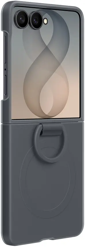 Origineel Samsung Galaxy Z Flip 8 Hoesje Magnetic Ring Case Siliconen Zwart afbeelding 4