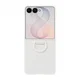 Origineel Samsung Galaxy Z Flip 8 Hoesje Magnetic Ring Case Siliconen Wit afbeelding 1