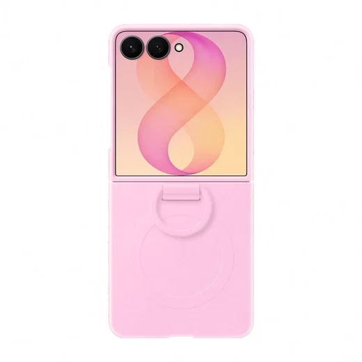 Origineel Samsung Galaxy Z Flip 8 Hoesje Magnetic Ring Case Siliconen Violet afbeelding 1