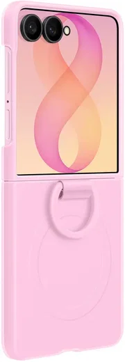 Origineel Samsung Galaxy Z Flip 8 Hoesje Magnetic Ring Case Siliconen Violet afbeelding 2