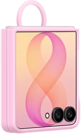 Origineel Samsung Galaxy Z Flip 8 Hoesje Magnetic Ring Case Siliconen Violet afbeelding 4