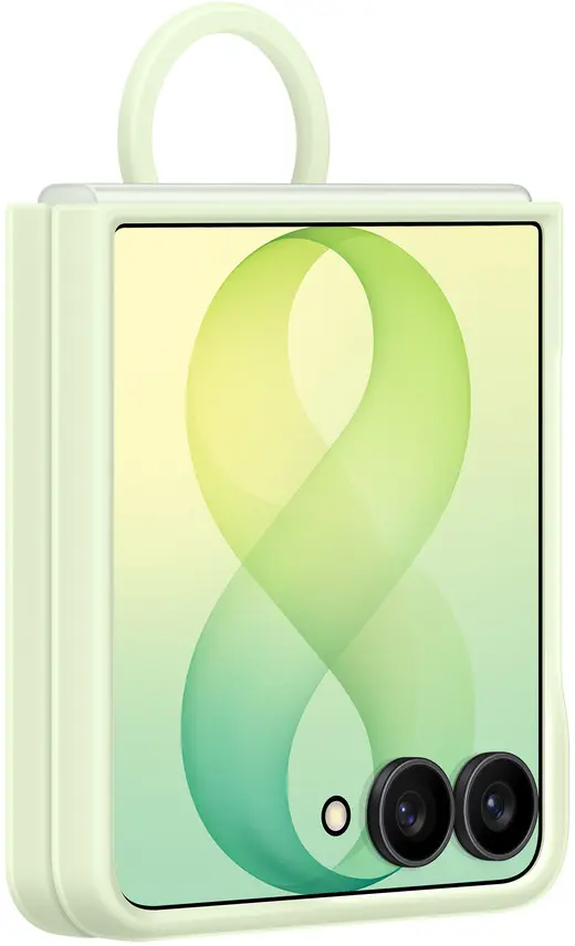 Origineel Samsung Galaxy Z Flip 8 Hoesje Magnetic Ring Case Siliconen Groen afbeelding 3