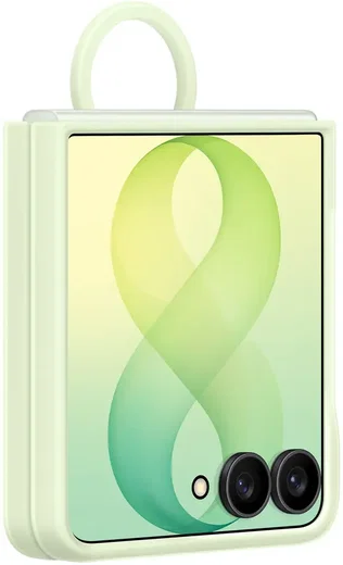 Origineel Samsung Galaxy Z Flip 8 Hoesje Magnetic Ring Case Siliconen Groen afbeelding 3
