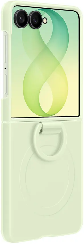 Origineel Samsung Galaxy Z Flip 8 Hoesje Magnetic Ring Case Siliconen Groen afbeelding 4