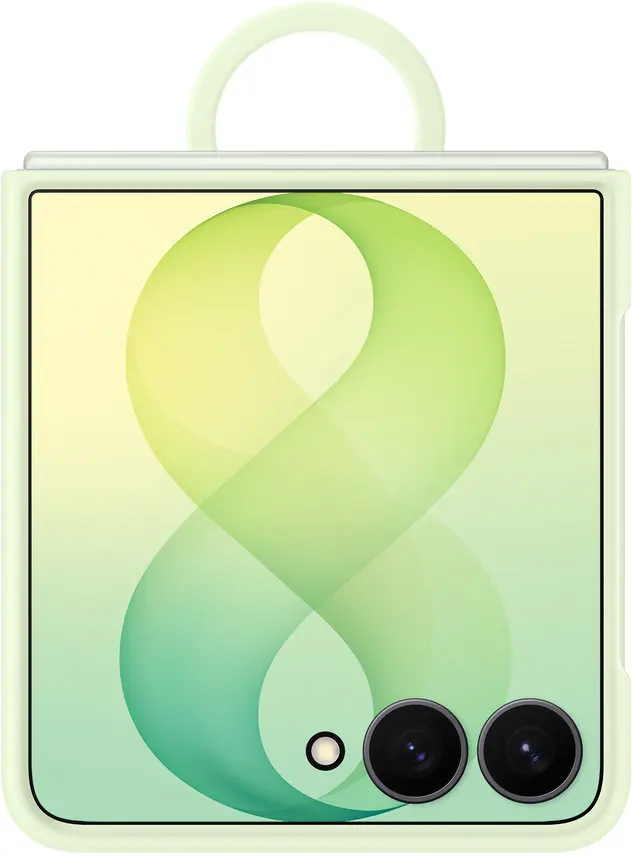 Origineel Samsung Galaxy Z Flip 8 Hoesje Magnetic Ring Case Siliconen Groen afbeelding 5