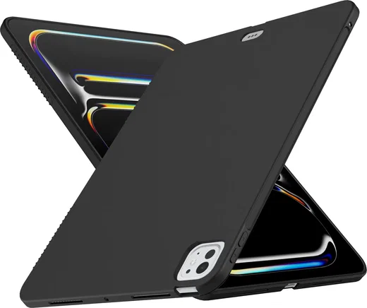 Apple iPad Pro 11 2024 / 2025 Hoes Dun TPU Back Cover Zwart afbeelding 2