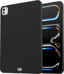 Apple iPad Pro 11 2024 / 2025 Hoes Dun TPU Back Cover Zwart afbeelding