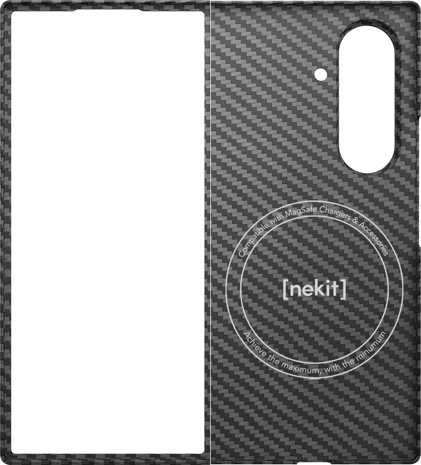 NEKIT Fiber Samsung Galaxy Z Fold 8 Ultra Hoesje MagSafe Kevlar Back Cover Zwart afbeelding 10
