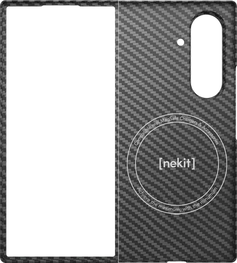 NEKIT Fiber Samsung Galaxy Z Fold 8 Ultra Hoesje MagSafe Kevlar Back Cover Zwart afbeelding 10