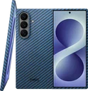NEKIT Fiber Samsung Galaxy Z Fold 8 Ultra Hoesje MagSafe Kevlar Back Cover Blauw