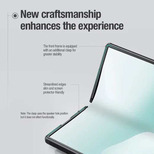 Nillkin Frosted Shield Samsung Galaxy Z Fold 8 Ultra Hoesje Pen Editie Clear afbeelding 3