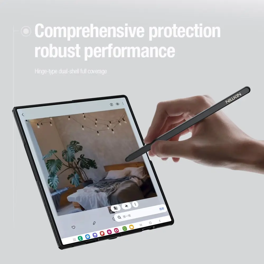 Nillkin Frosted Shield Samsung Galaxy Z Fold 8 Ultra Hoesje Pen Editie Clear afbeelding 14