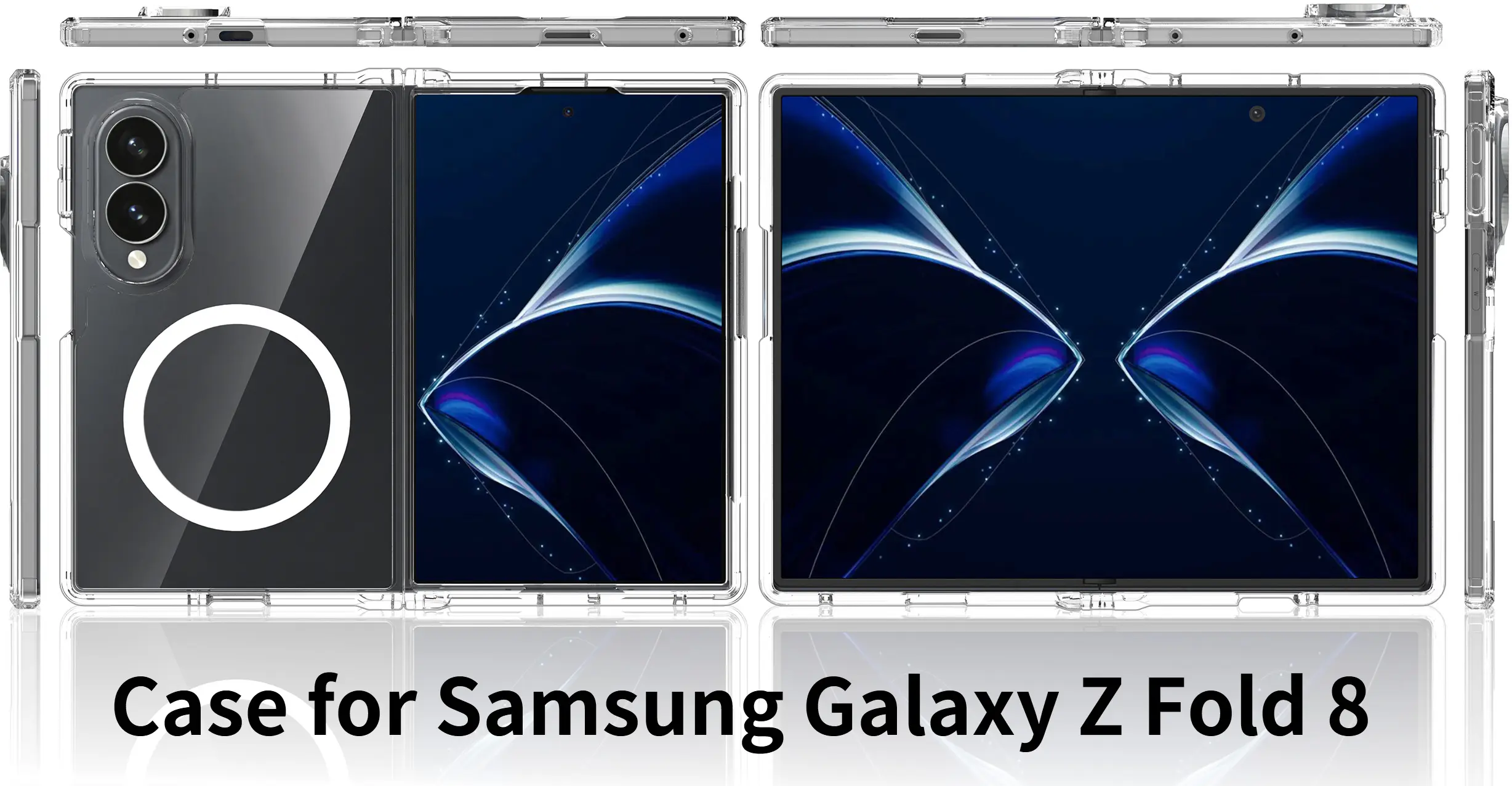 Samsung Galaxy Z Fold 8 Hoesje Hard Back Cover met MagSafe Transparant afbeelding 11