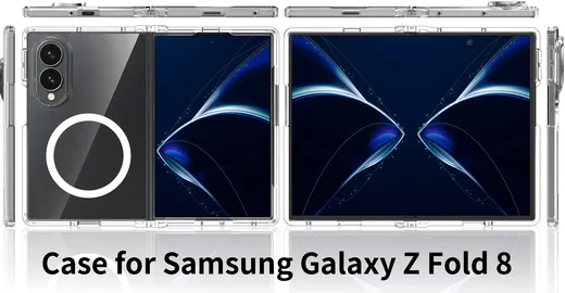 Samsung Galaxy Z Fold 8 Hoesje Hard Back Cover met MagSafe Transparant afbeelding 11