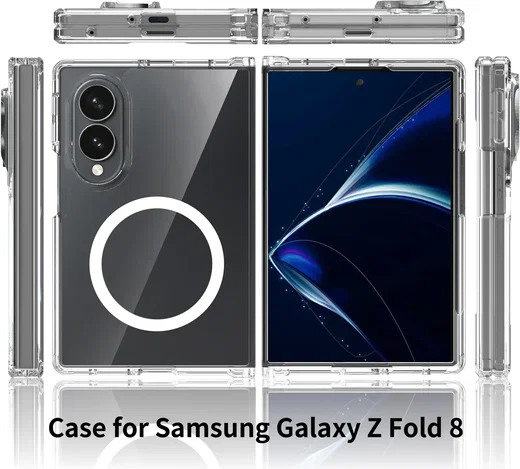 Samsung Galaxy Z Fold 8 Hoesje Hard Back Cover met MagSafe Transparant afbeelding 10