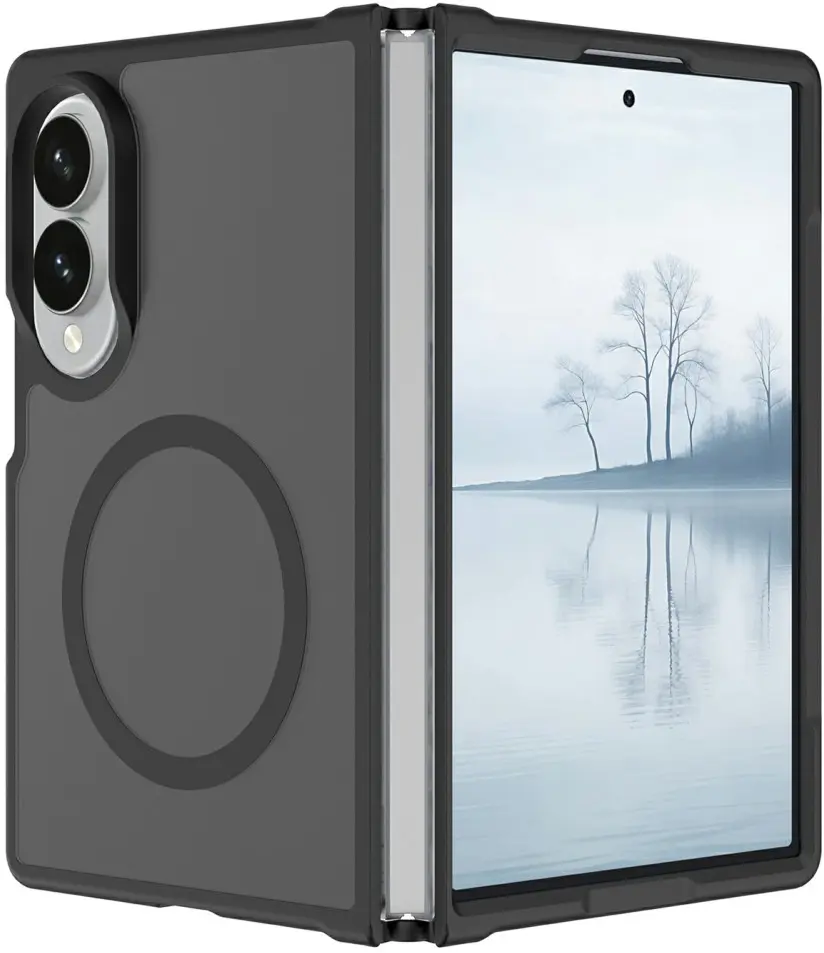 Samsung Galaxy Z Fold 8 Hybrid Hoesje met MagSafe Back Cover Matte Zwart afbeelding 1