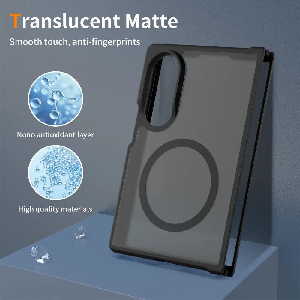 Samsung Galaxy Z Fold 8 Hybrid Hoesje met MagSafe Back Cover Matte Zwart afbeelding 7