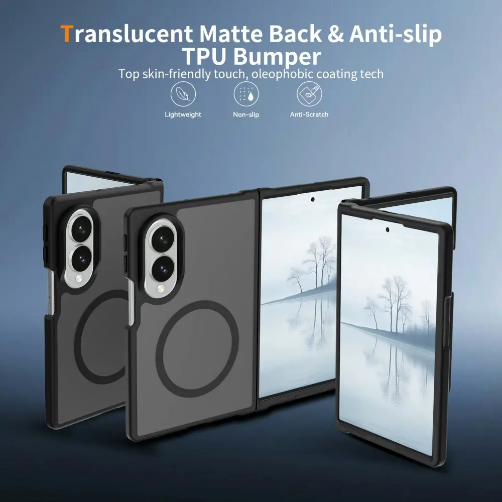 Samsung Galaxy Z Fold 8 Hybrid Hoesje met MagSafe Back Cover Matte Zwart afbeelding 6