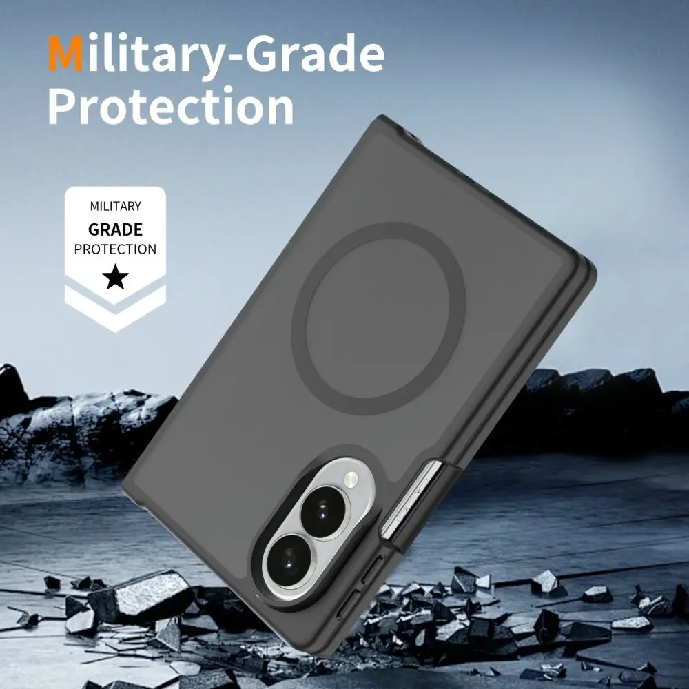 Samsung Galaxy Z Fold 8 Hybrid Hoesje met MagSafe Back Cover Matte Zwart afbeelding 4
