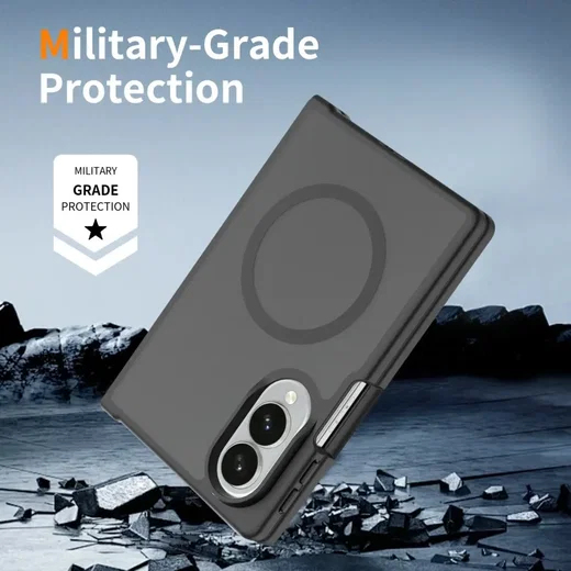 Samsung Galaxy Z Fold 8 Hybrid Hoesje met MagSafe Back Cover Matte Zwart afbeelding 4