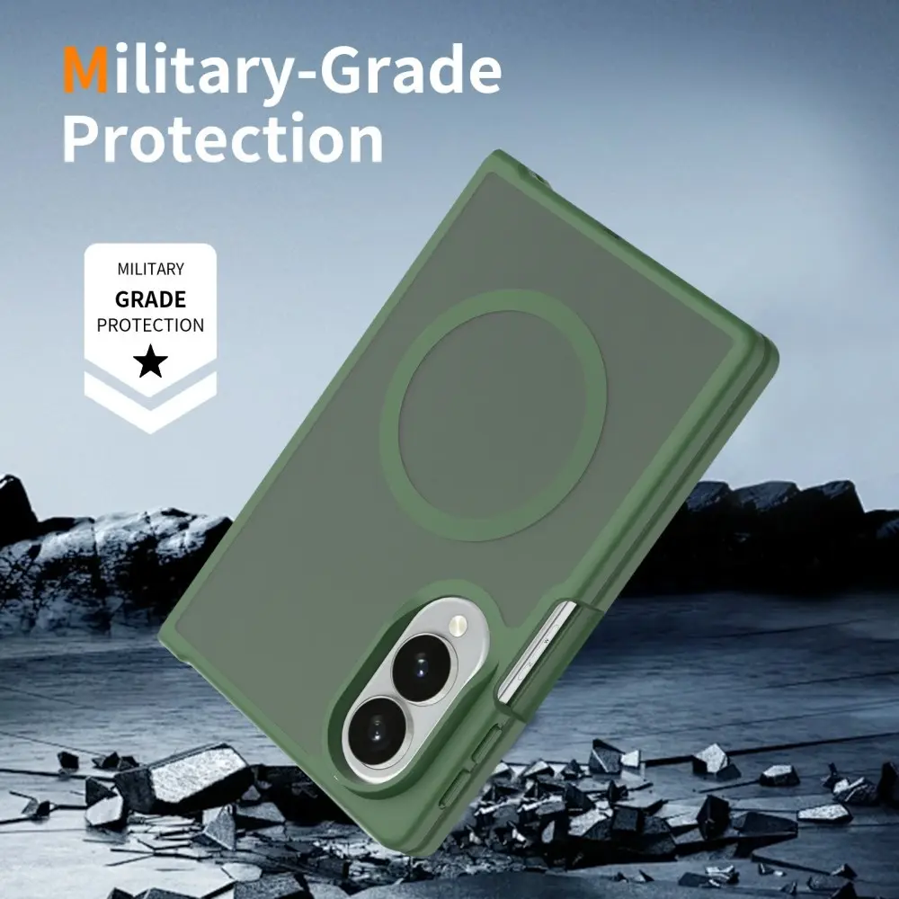 Samsung Galaxy Z Fold 8 Hybrid Hoesje met MagSafe Back Cover Matte Groen afbeelding 7