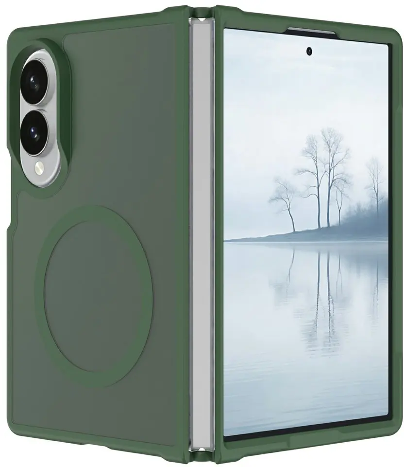 Samsung Galaxy Z Fold 8 Hybrid Hoesje met MagSafe Back Cover Matte Groen afbeelding 1