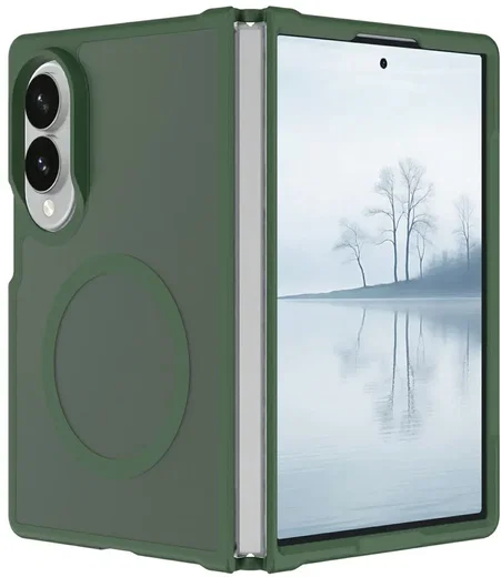 Samsung Galaxy Z Fold 8 Hybrid Hoesje met MagSafe Back Cover Matte Groen afbeelding 1