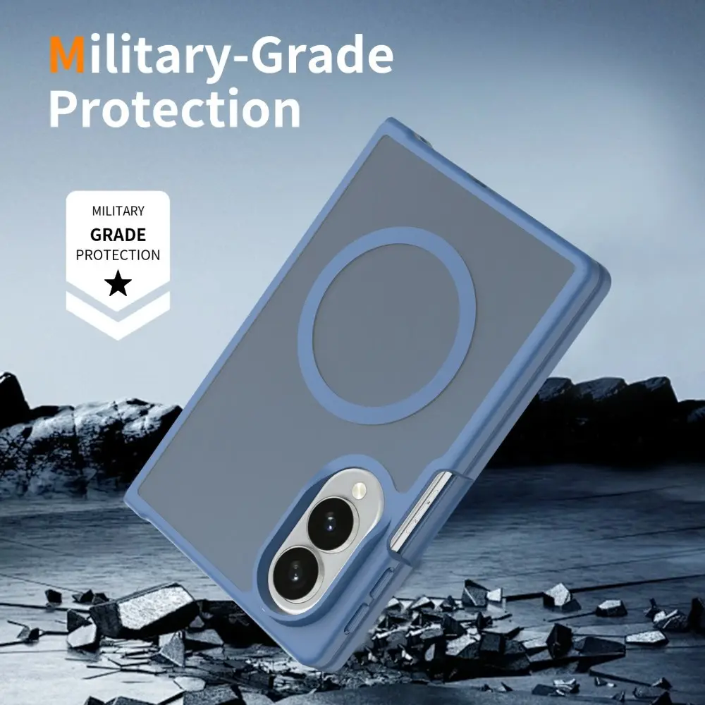 Samsung Galaxy Z Fold 8 Hybrid Hoesje met MagSafe Back Cover Matte Blauw afbeelding 7