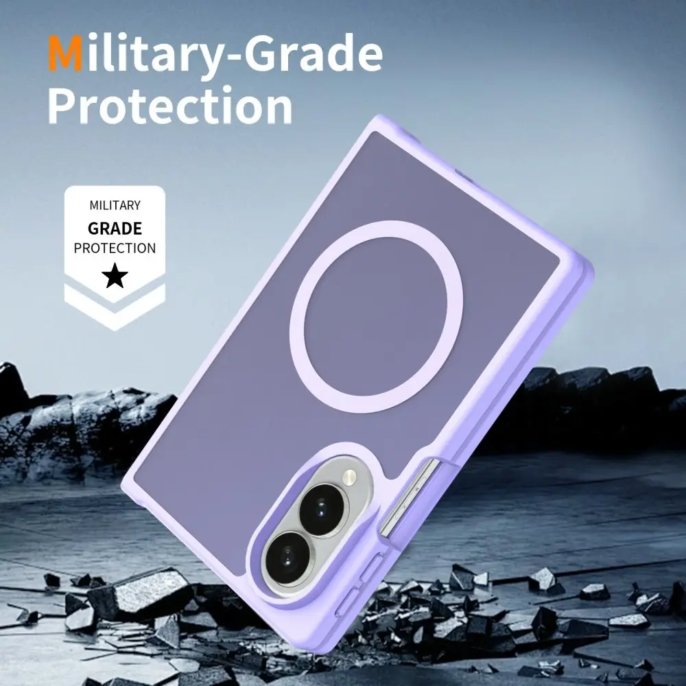 Samsung Galaxy Z Fold 8 Hybrid Hoesje met MagSafe Back Cover Matte Paars afbeelding 7