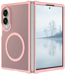 Samsung Galaxy Z Fold 8 Hybrid Hoesje met MagSafe Back Cover Matte Roze afbeelding
