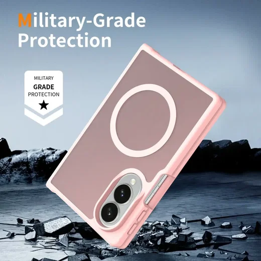 Samsung Galaxy Z Fold 8 Hybrid Hoesje met MagSafe Back Cover Matte Roze afbeelding 6