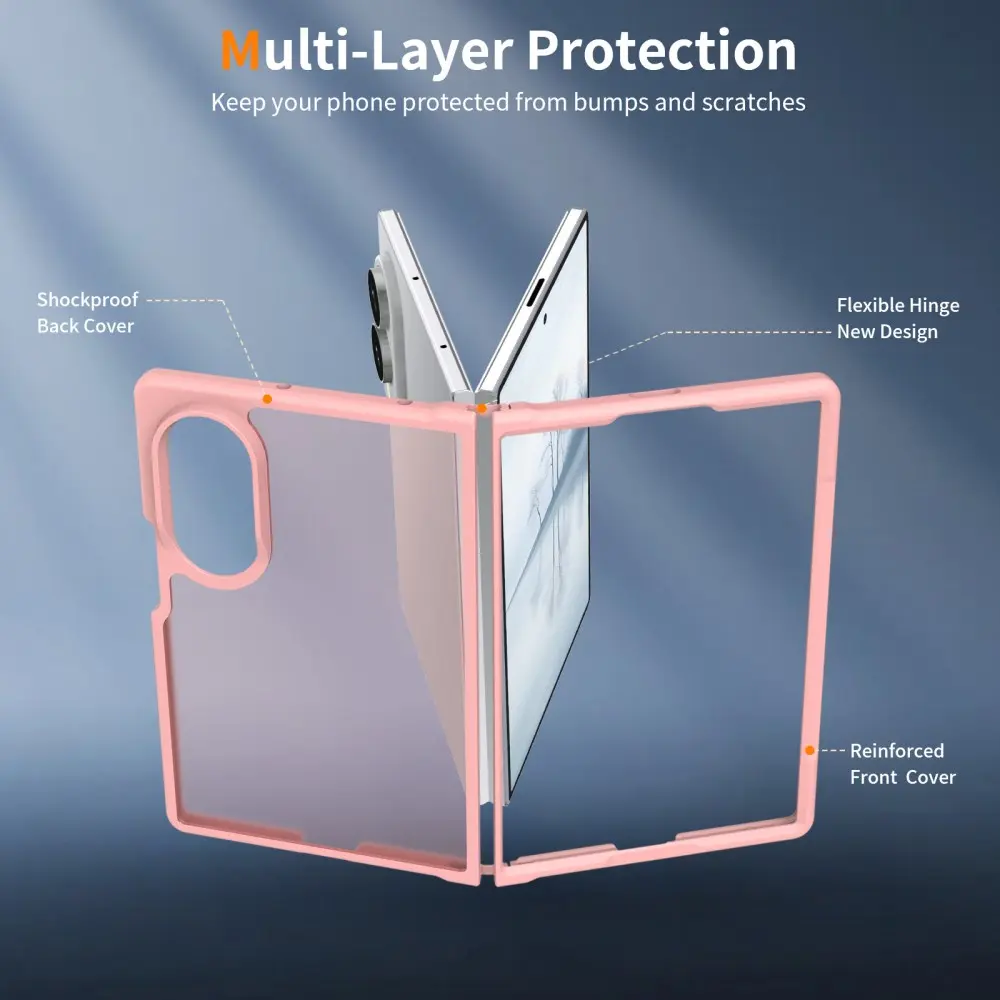 Samsung Galaxy Z Fold 8 Hoesje Back Cover Matte Roze afbeelding 3