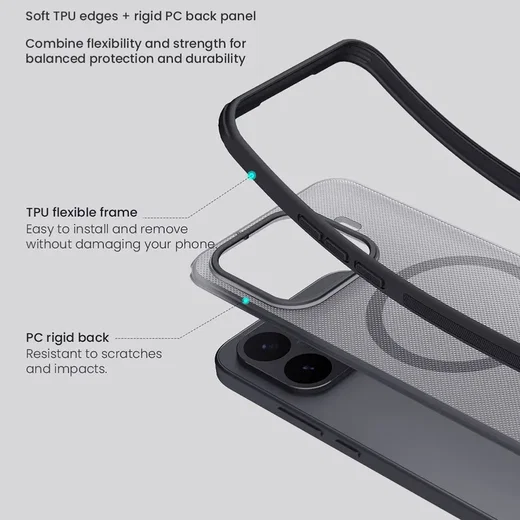 Nillkin Frosted Shield Xiaomi 17T Hoesje MagSafe Back Cover Zwart afbeelding 2