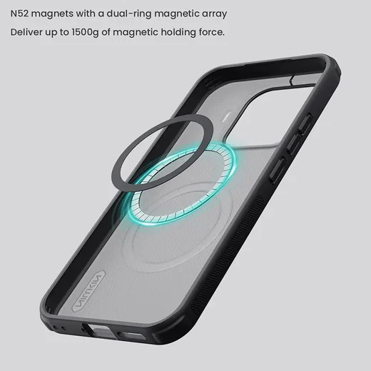 Nillkin Frosted Shield Xiaomi 17T Hoesje MagSafe Back Cover Clear Black afbeelding 3