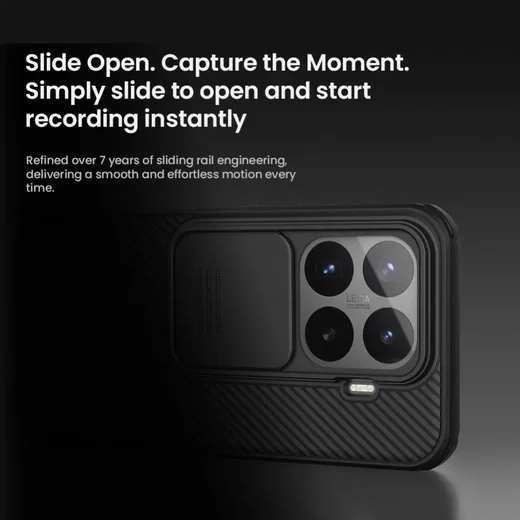Nillkin CamShield Xiaomi 17T Hoesje Camera Slider Back Cover Zwart afbeelding 6