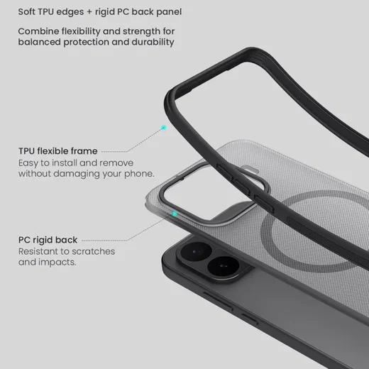 Nillkin Frosted Shield Xiaomi 17T Pro Hoesje MagSafe Back Cover Zwart afbeelding 2