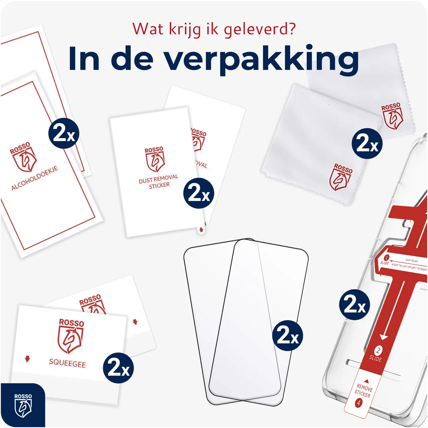 Rosso Apple iPhone 13 / 13 Pro Tempered Glass met Installatietray (2-Pack) afbeelding 10