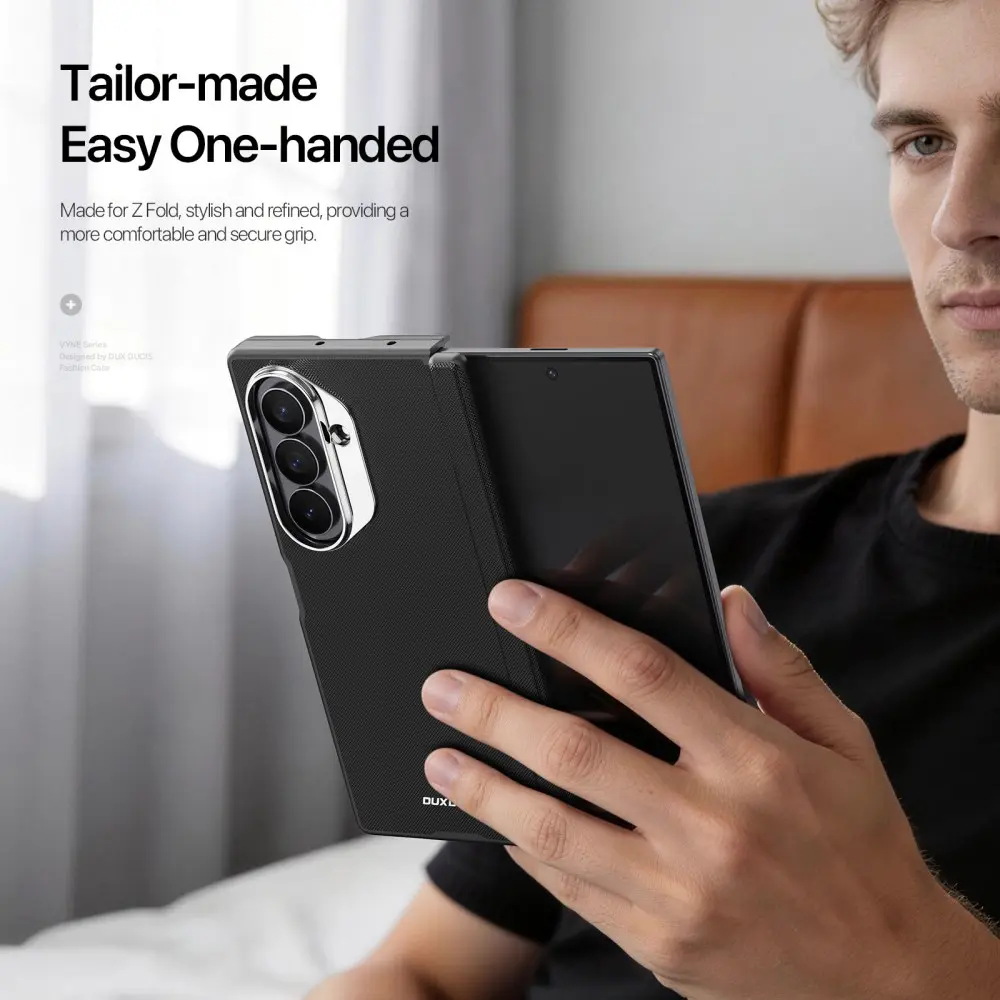 Dux Ducis Vyne Samsung Galaxy Z Fold 8 Ultra Hoesje Back Cover Zwart afbeelding 2