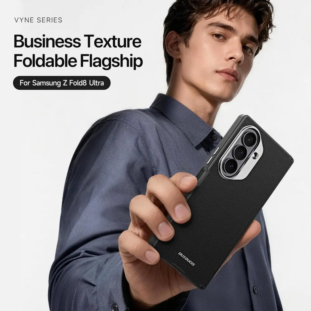 Dux Ducis Vyne Samsung Galaxy Z Fold 8 Ultra Hoesje Back Cover Zwart afbeelding 4