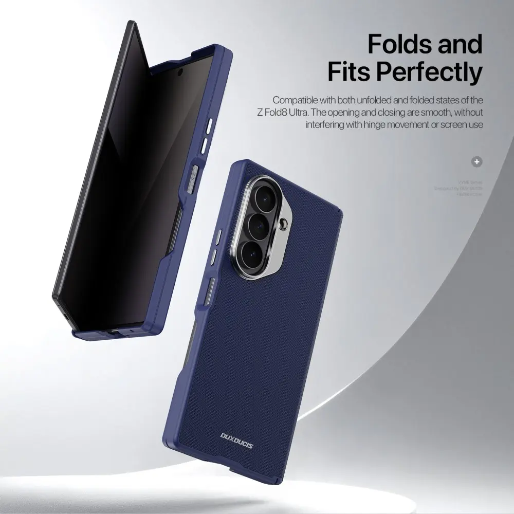Dux Ducis Vyne Samsung Galaxy Z Fold 8 Ultra Hoesje Back Cover Blauw afbeelding 5