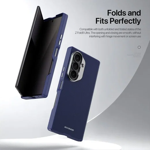Dux Ducis Vyne Samsung Galaxy Z Fold 8 Ultra Hoesje Back Cover Blauw afbeelding 5