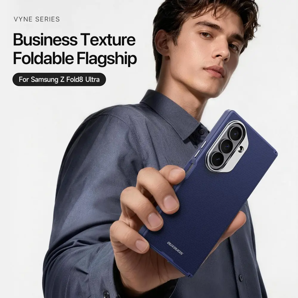 Dux Ducis Vyne Samsung Galaxy Z Fold 8 Ultra Hoesje Back Cover Blauw afbeelding 4