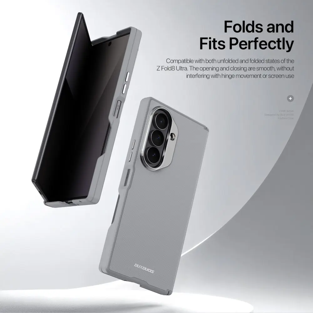 Dux Ducis Vyne Samsung Galaxy Z Fold 8 Ultra Hoesje Back Cover Grijs afbeelding 5