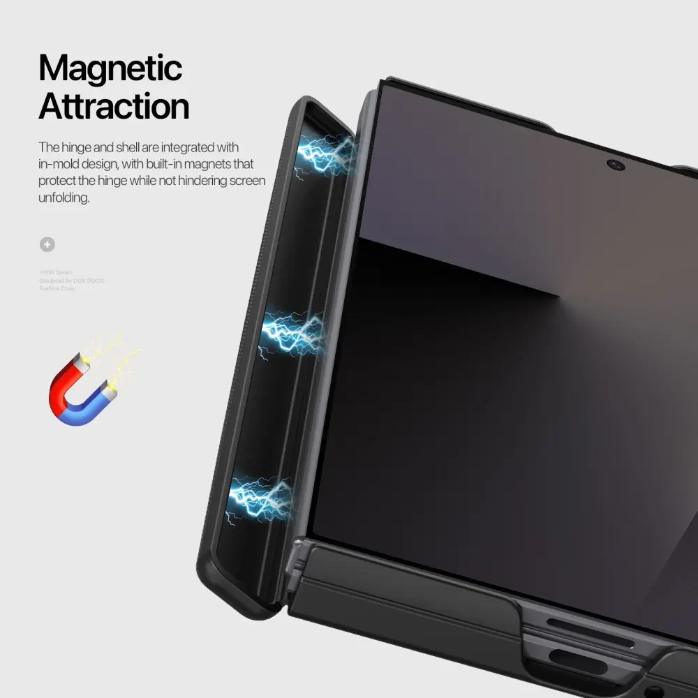 Dux Ducis Vyne Samsung Galaxy Z Fold 8 Hoesje Back Cover Zwart afbeelding 9